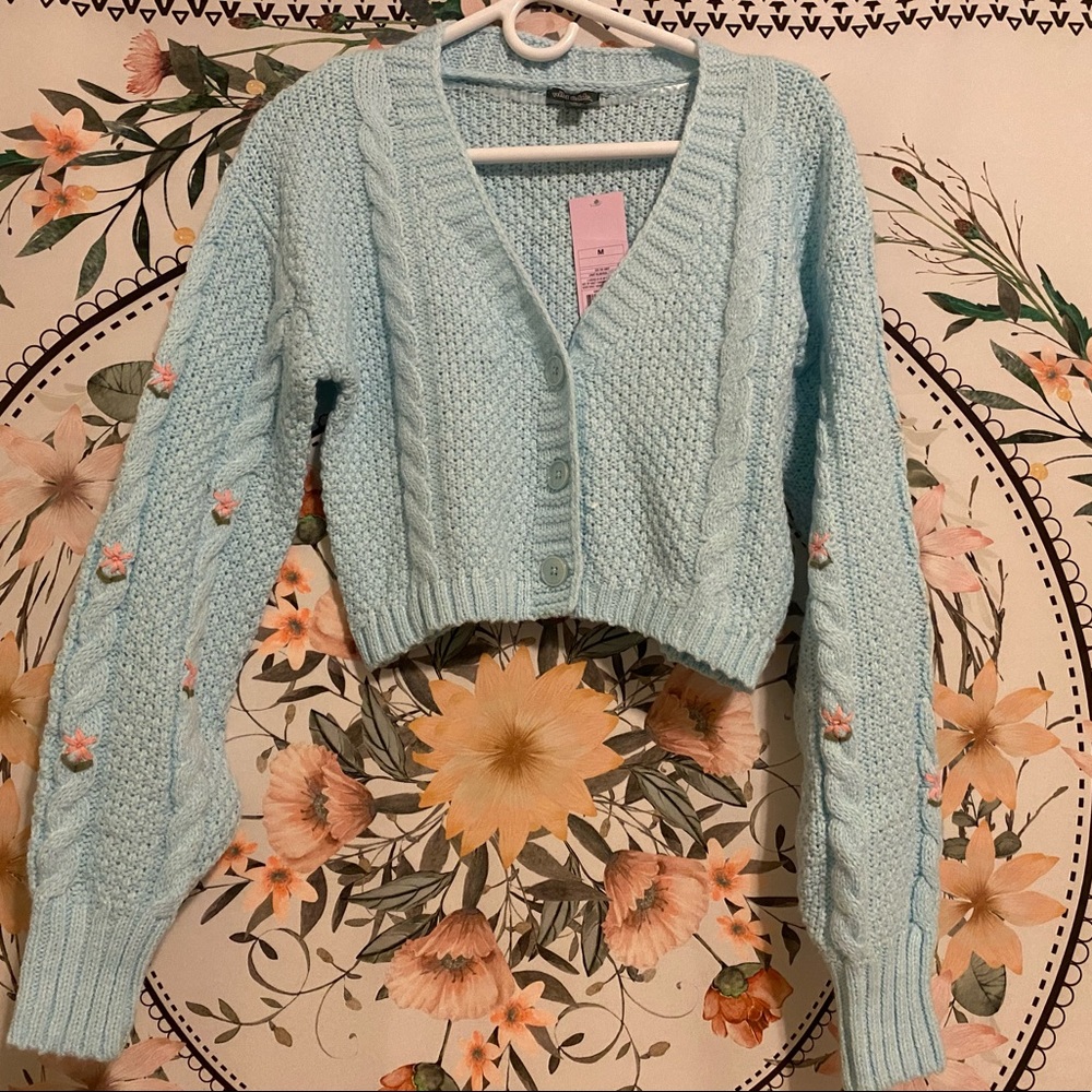 Women’s Blue Cardigan Sweater
